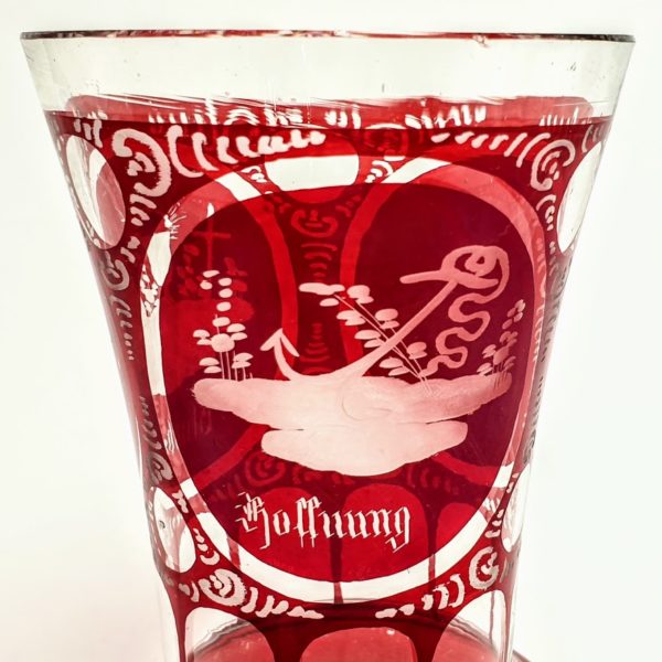 Szklanka dewocyjna, Biedermeier, Bohemia, XIX w. - obrazek 9