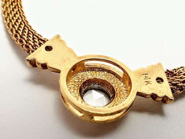 Złota kolia z brylantem, złoto 14k, Włochy. - obrazek 9