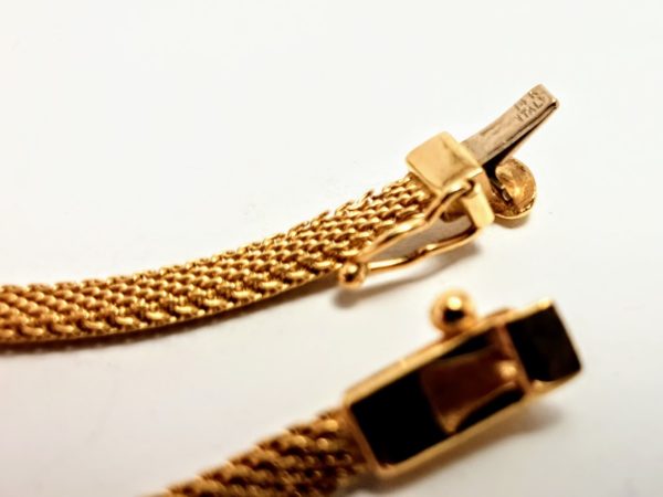 Złota kolia z brylantem, złoto 14k, Włochy. - obrazek 4