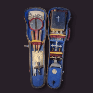 Zestaw narzędzi i akcesoriów do zabijania wampirów . Niemcy XX w.