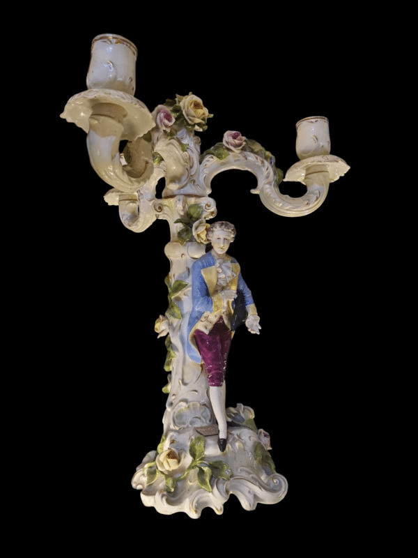 Świecznik z porcelany Niemcy Ip. XX w.