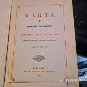 Marya - powieść ukraińska z XIX w. Polska