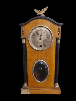 Zegar kominkowy Biedermeier - Hamburg-Amerikanische Uhrenfabrik (HAC) .XIXw.