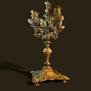 Swiecznik neo rokokowy XIX w