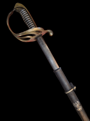 Pałasz francuski ze srebrnym orłem i dedykacja  z wyposażenia żołnierza z Armii Hallera Ip. XX w. ...