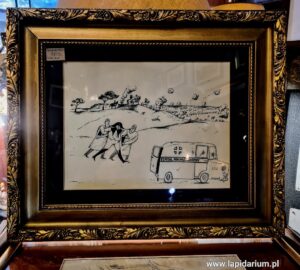 Andrzej Czeczot - Napoleon rysunek satyryczny w ramie ok.1975