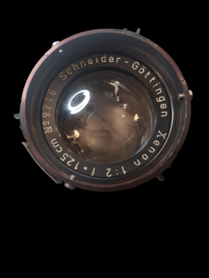 Obiektyw Schneider_Gottingen  1 :2, f =12,5cm Ksenon wczesny typ, bardzo rzadki! 