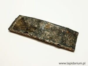 Cynkowy pojemnik na dowód tożsamości konia z okresu II wojny światowej, Polska.