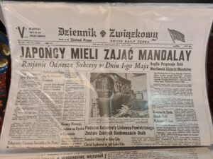Faksymile historycznych polonijnych gazet z okresu II wojny światowej, kolekcja kilkudziesięciu egzemplarzy