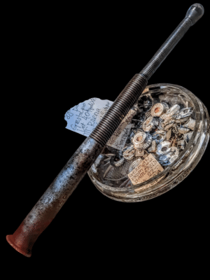 Oryginalna pałka policyjna SIPO III Rzeszy ze stalowej rury, okres II wojny światowej