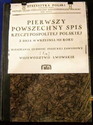 Tom Pierwszego Powszechnego Spisu Ludności II RP z 1921 roku - województwo lwowskie w twardej oprawie