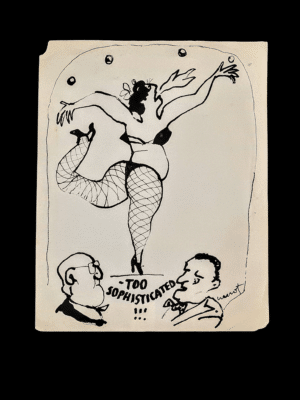 Oryginalny rysunek satyryczny autorstwa Andrzeja Czeczota, polskiego artysty