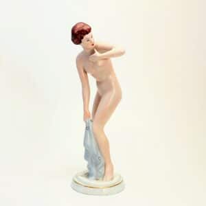 Figurka porcelanowa akt kobiecy Wallendorf vintage lata 50. sygnowana