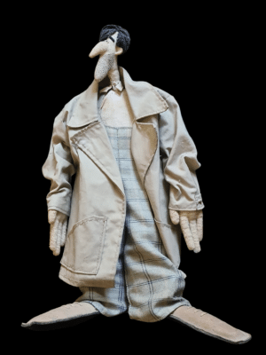 Lalka artystyczna autorstwa Pawła Althamera z 1996 roku, rzeźba kolekcjonerska z wczesnego okresu twórczości.