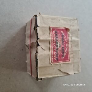 Oryginalna paczka zapałek z czasów okupacji niemieckiej z nadrukiem Generalna Gubernia, zawiera 10 pudełek
