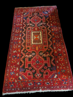 Pokaźny, ręcznie tkany dywan nomadyczny o wzorach etnicznych, antyk kolekcjonerski