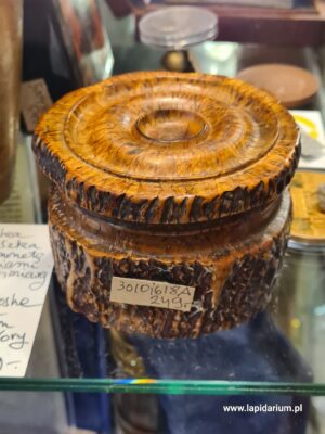 XIX-wieczne pudełko z czeczotki na biżuterię – antyk polski, detal drewna, patyna