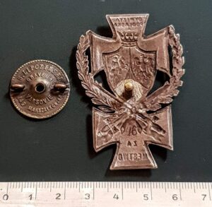 Srebrna odznaka Krzyż za Męstwo 9 Dywizji Piechoty (Podlaskiej) II RP - nr 46