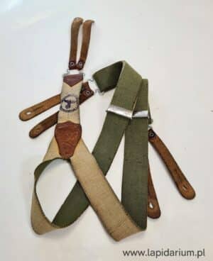 Oryginalne skórzane lub brezentowe szelki wojskowe Wehrmacht z okresu II wojny światowej