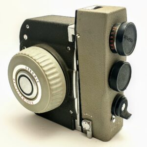 Vintage japońska kamera filmowa Sekonic Dualmatic-50 formatu 8 mm, model z 1963 roku, w bardzo dobrym stanie.