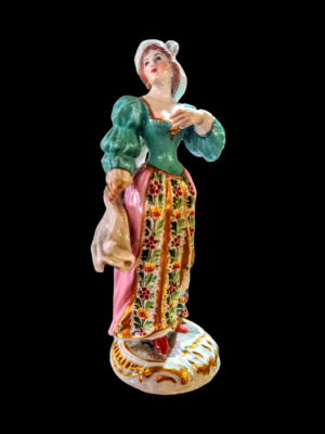 Kolekcjonerska włoska porcelana marki Juli od Romeo z XX wieku, widok z przodu.