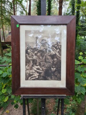 Chromolitografia Wernyhory wg Jana Matejki w drewnianej ramie, okres żałoby narodowej po powstaniu 1863, antyk kolekcjonerski.