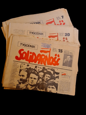 Archiwalny numer Tygodnika Solidarność z okresu przełomu 1980-1989