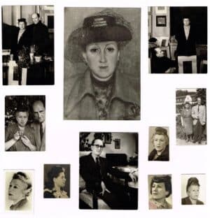 Zbiór starych fotografii z lat 50. po Felicji Głowackiej – malarce polskiej, zdjęcia archiwalne w sepii